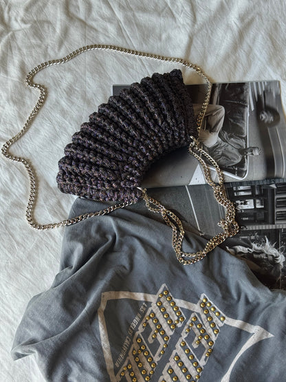 BONBON bag mini// antracite lurex