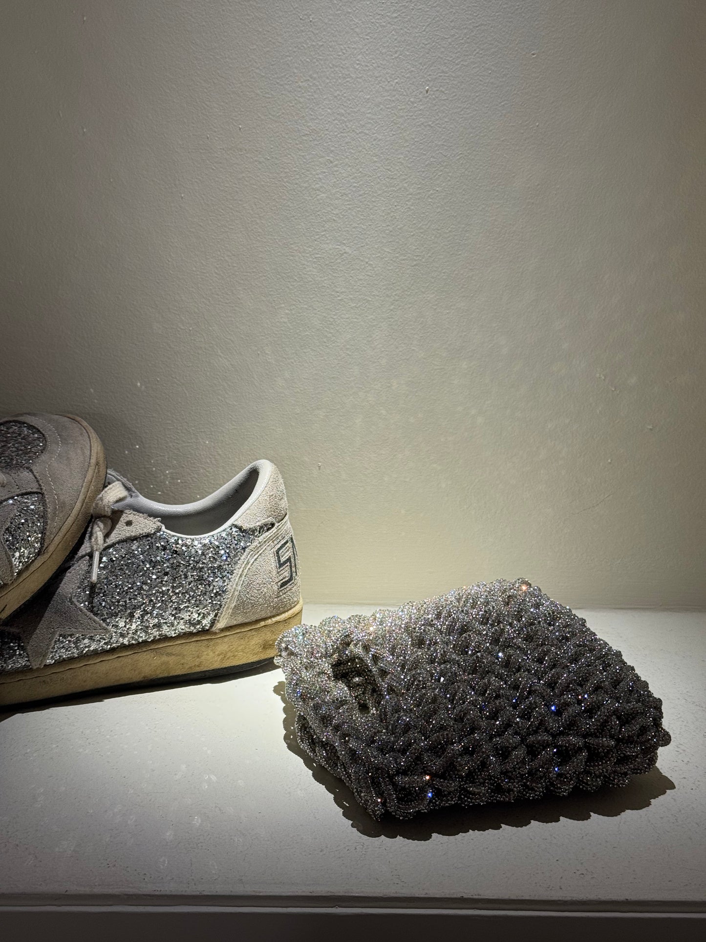 KRISTAL bag mini// argento