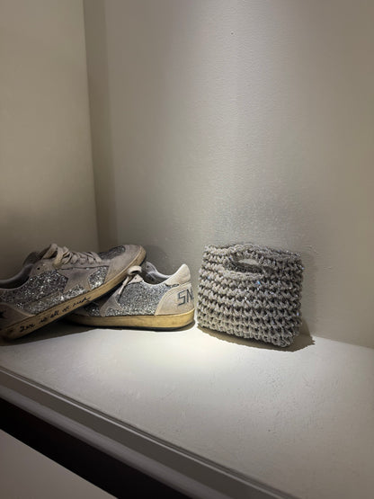 KRISTAL bag mini// argento