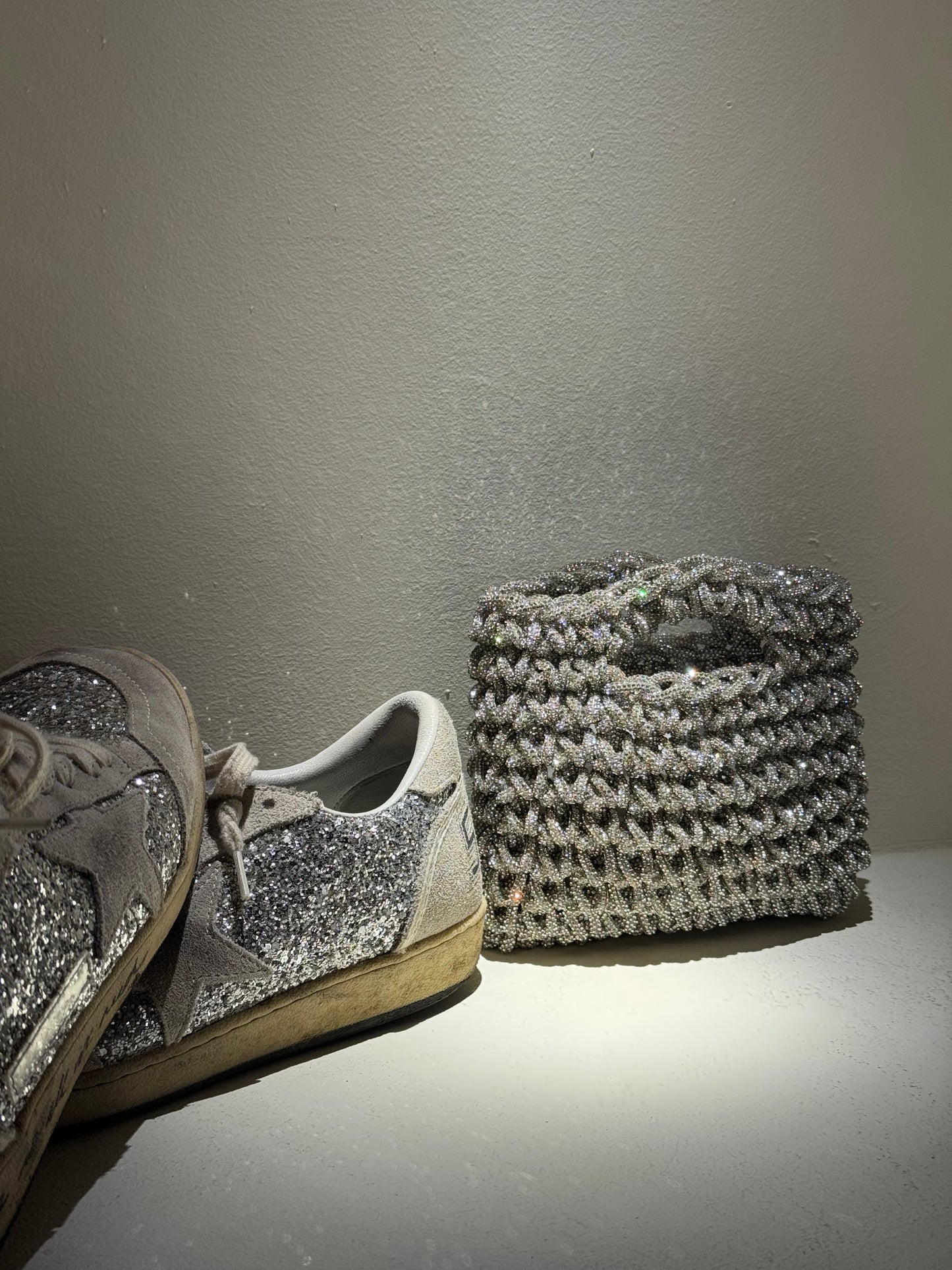 KRISTAL bag mini// argento
