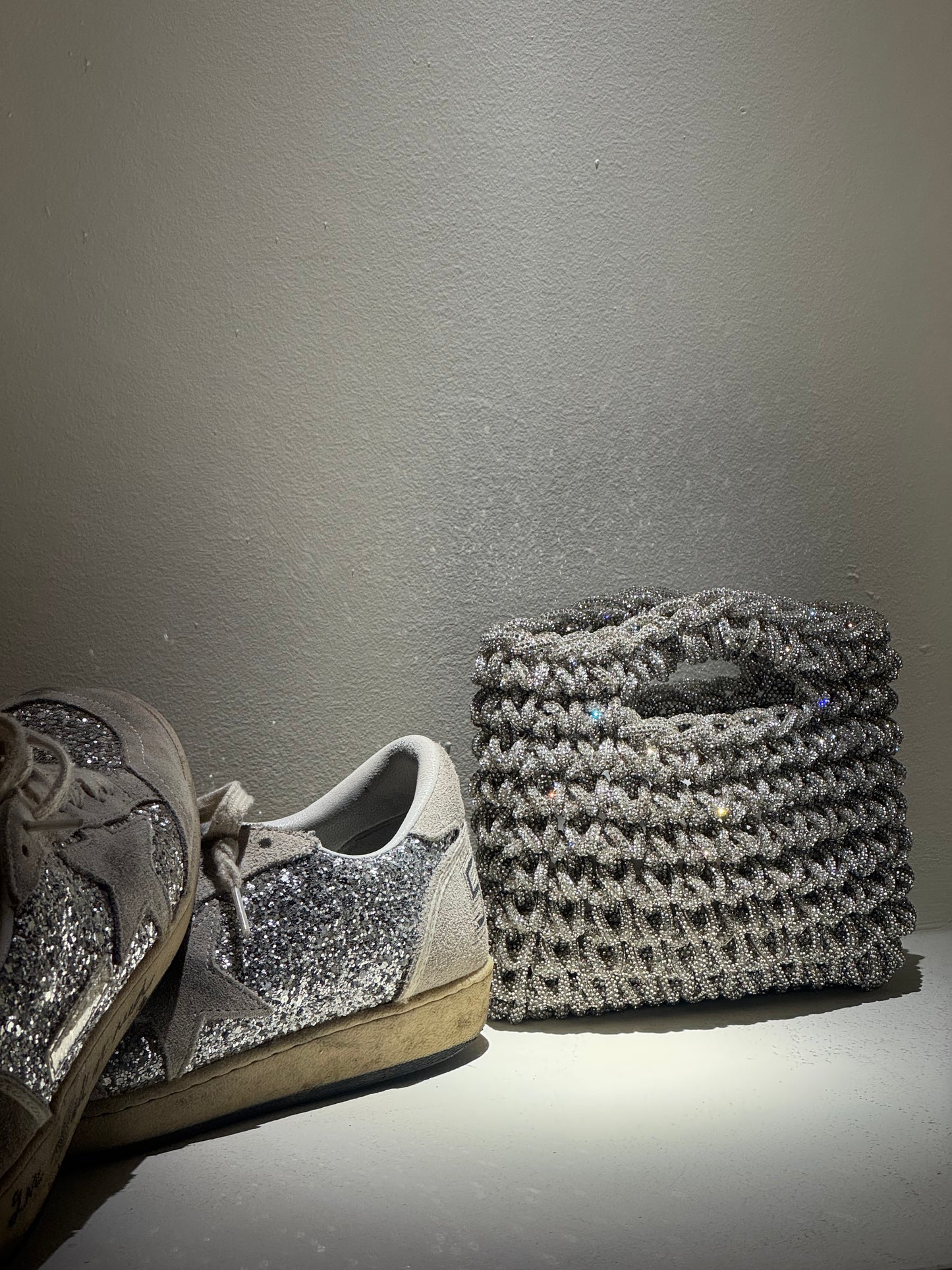 KRISTAL bag mini// argento