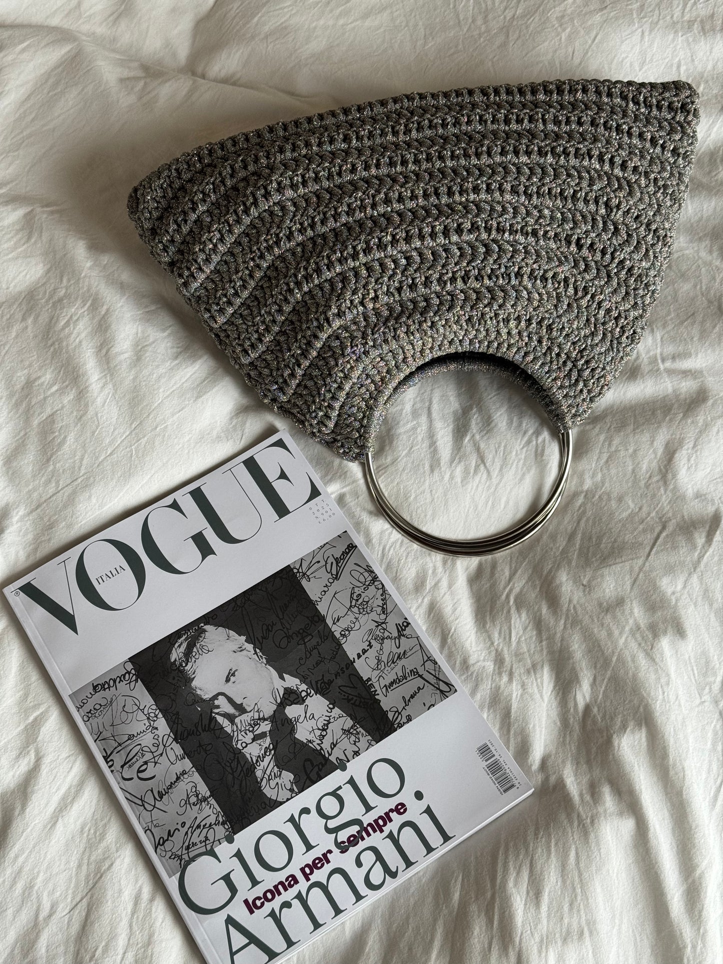 SHELL bag standard// grigia lurex