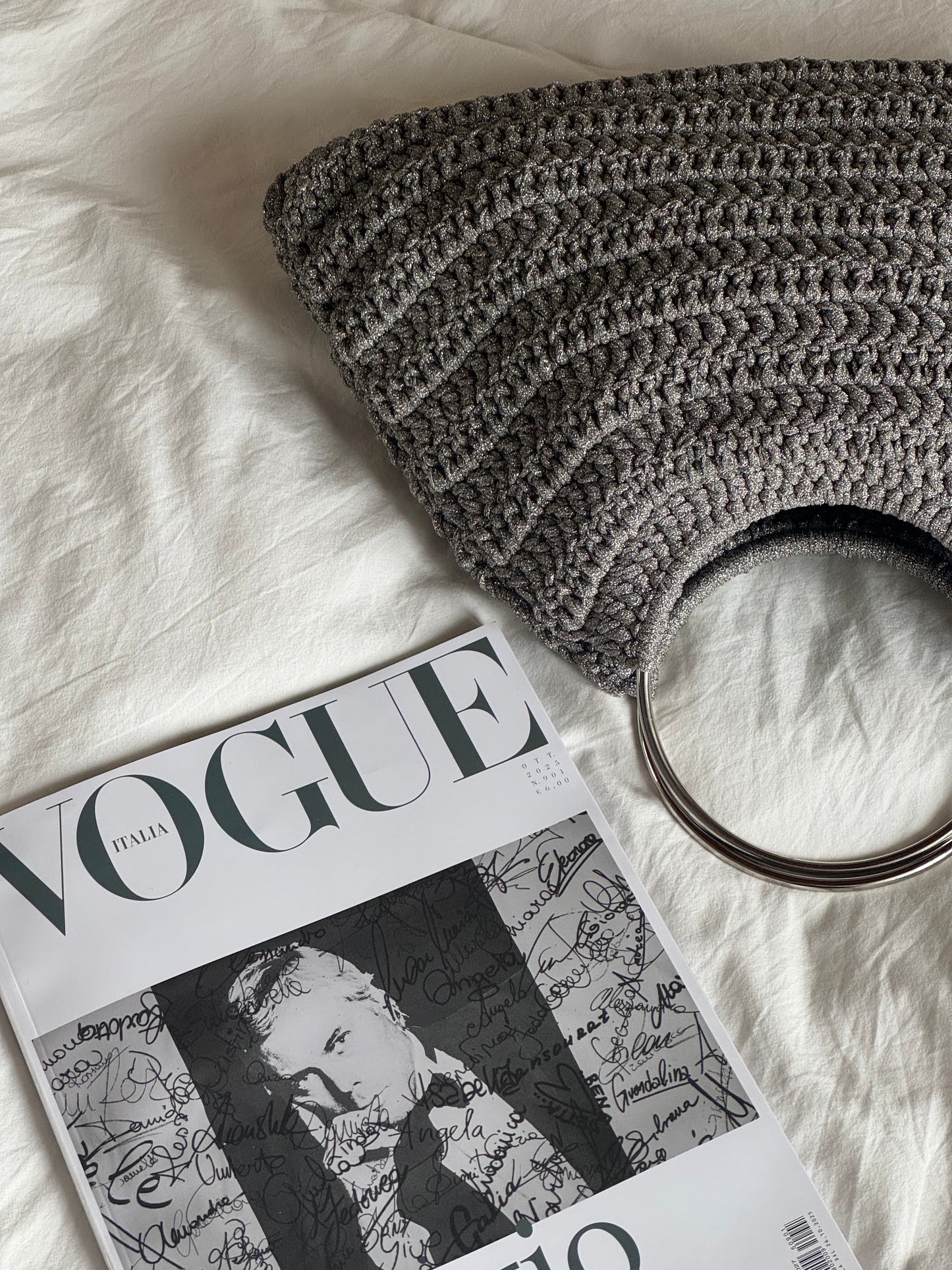 SHELL bag standard// grigia lurex