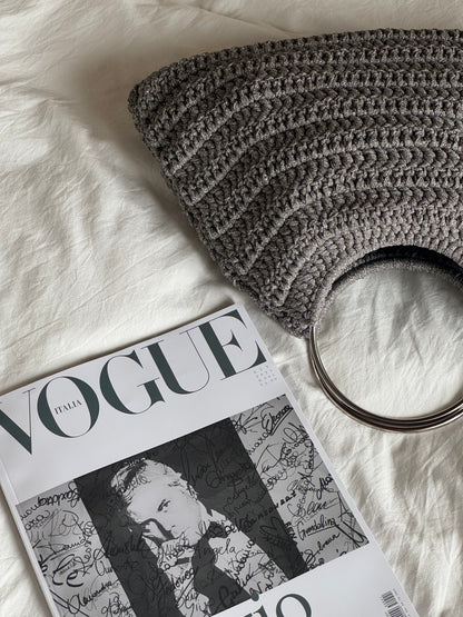 SHELL bag standard// grigia lurex