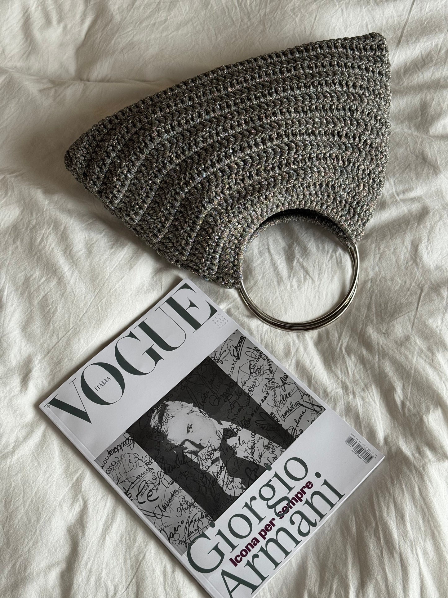 SHELL bag standard// grigia lurex