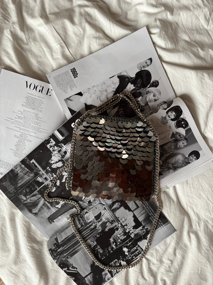 STAR bag standard// grigia scura con paillettes