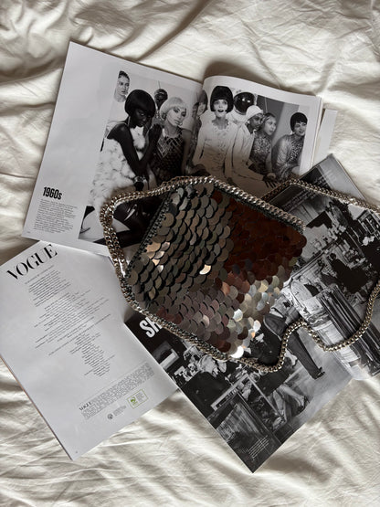 STAR bag standard// grigia scura con paillettes