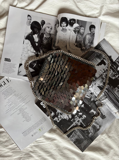 STAR bag standard// grigia scura con paillettes