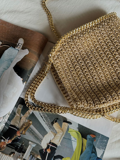 STAR bag mini// sabbia lurex oro
