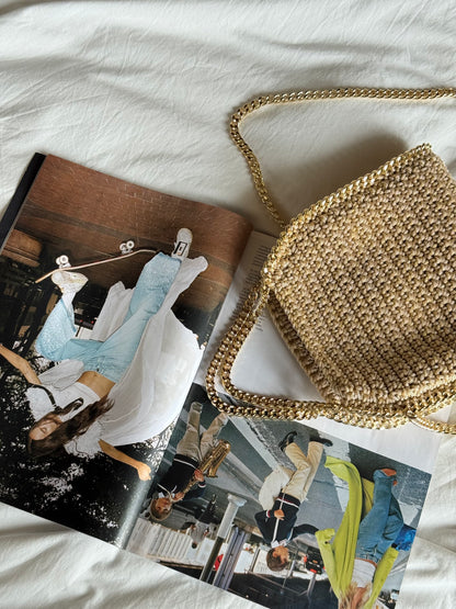 STAR bag mini// sabbia lurex oro
