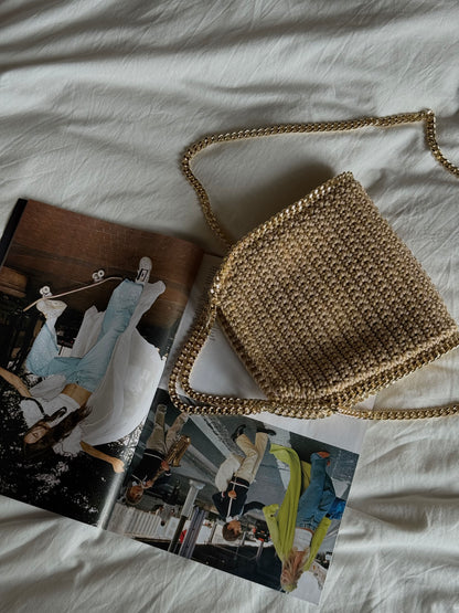 STAR bag mini// sabbia lurex oro