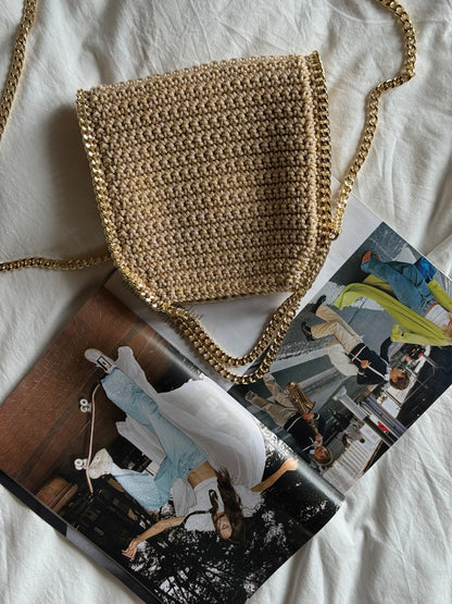 STAR bag mini// sabbia lurex oro