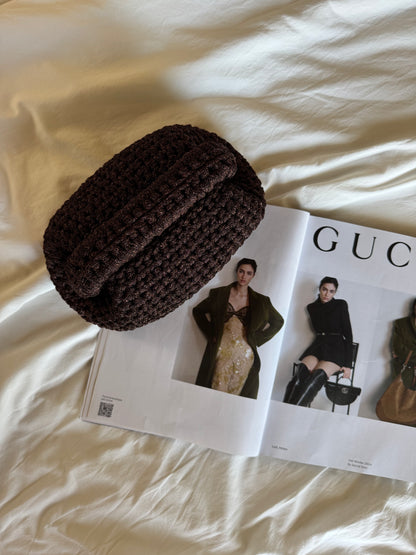 CLOUD bag standard// marrone lurex con manico