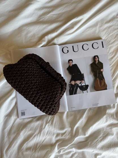 CLOUD bag standard// marrone lurex con manico