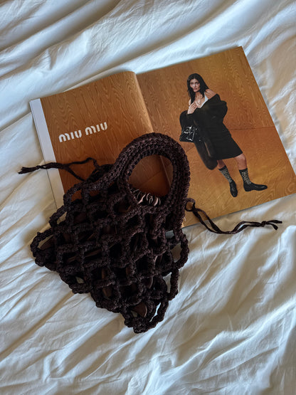 LOOM bag mini// marrone lurex