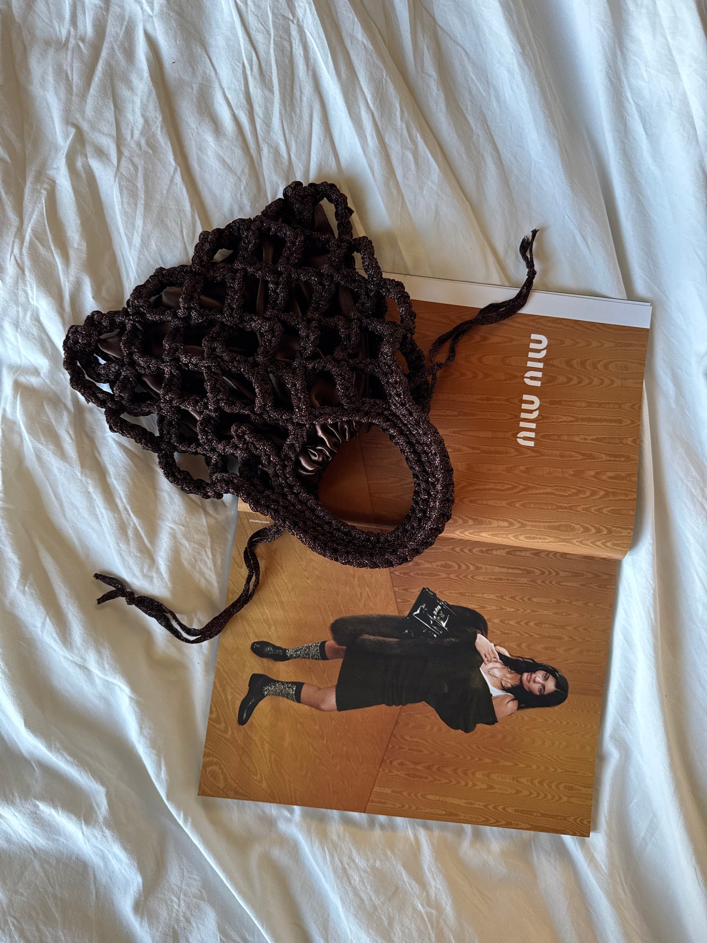 LOOM bag mini// marrone lurex