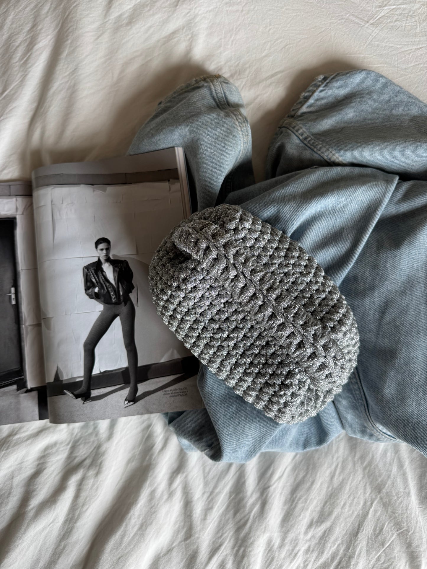 CLOUD bag standard// argento lurex