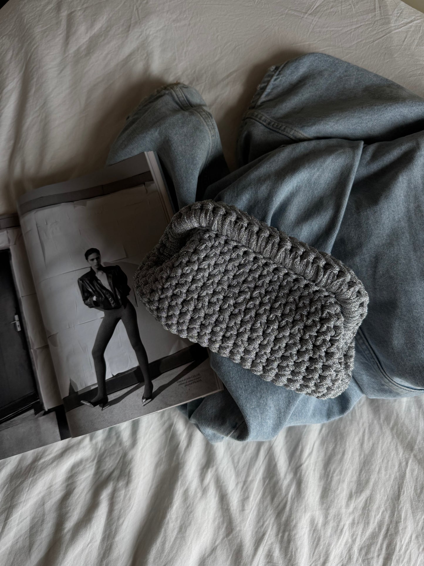 CLOUD bag standard// argento lurex