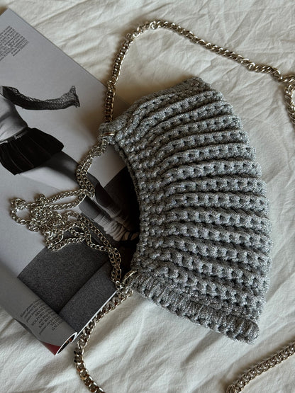BONBON bag mini// argento lurex