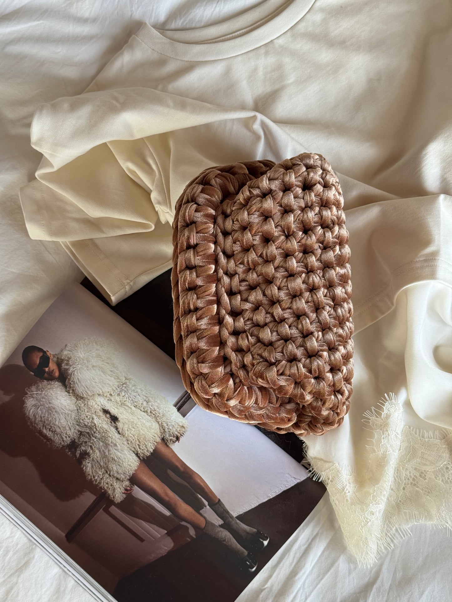 VELVET CLOUD bag standard// biscotto