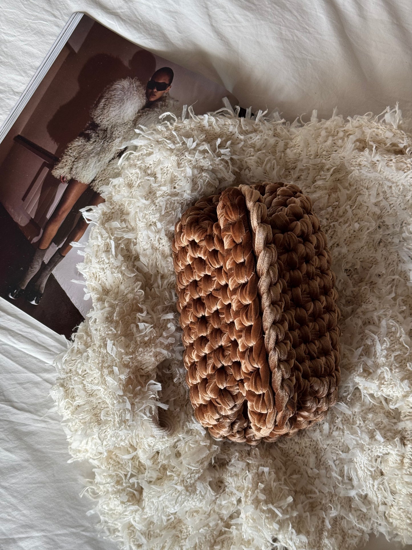 VELVET CLOUD bag standard// biscotto