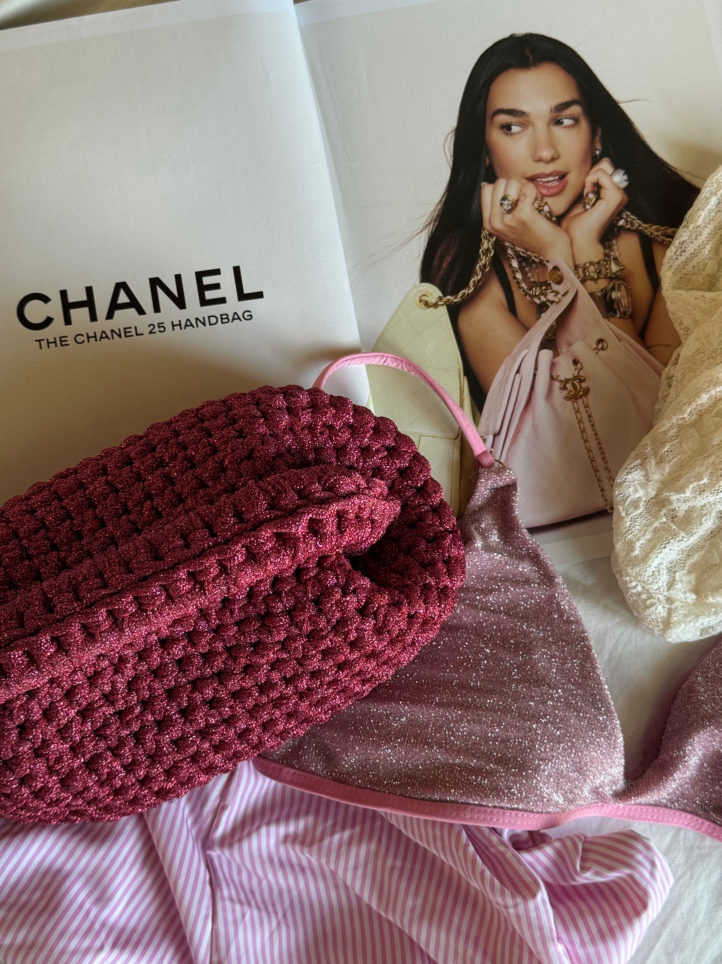 CLOUD bag standard// fucsia lurex