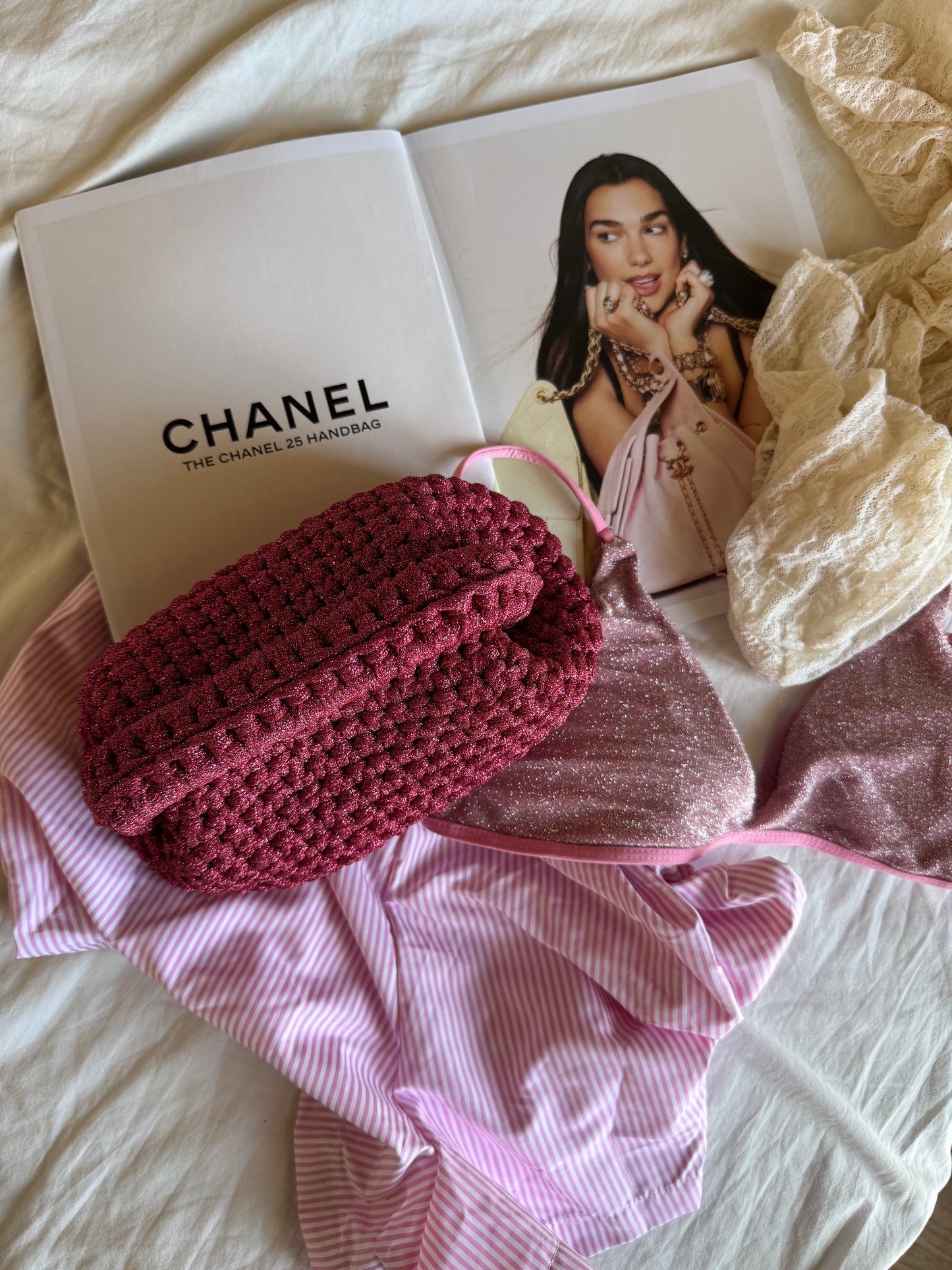 CLOUD bag standard// fucsia lurex