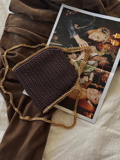 STAR bag mini// cioccolato