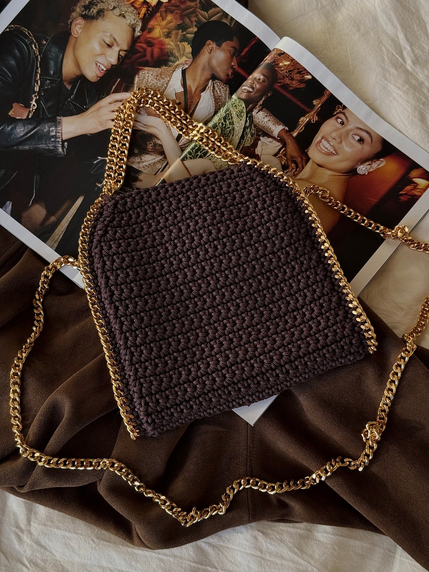 STAR bag mini// cioccolato