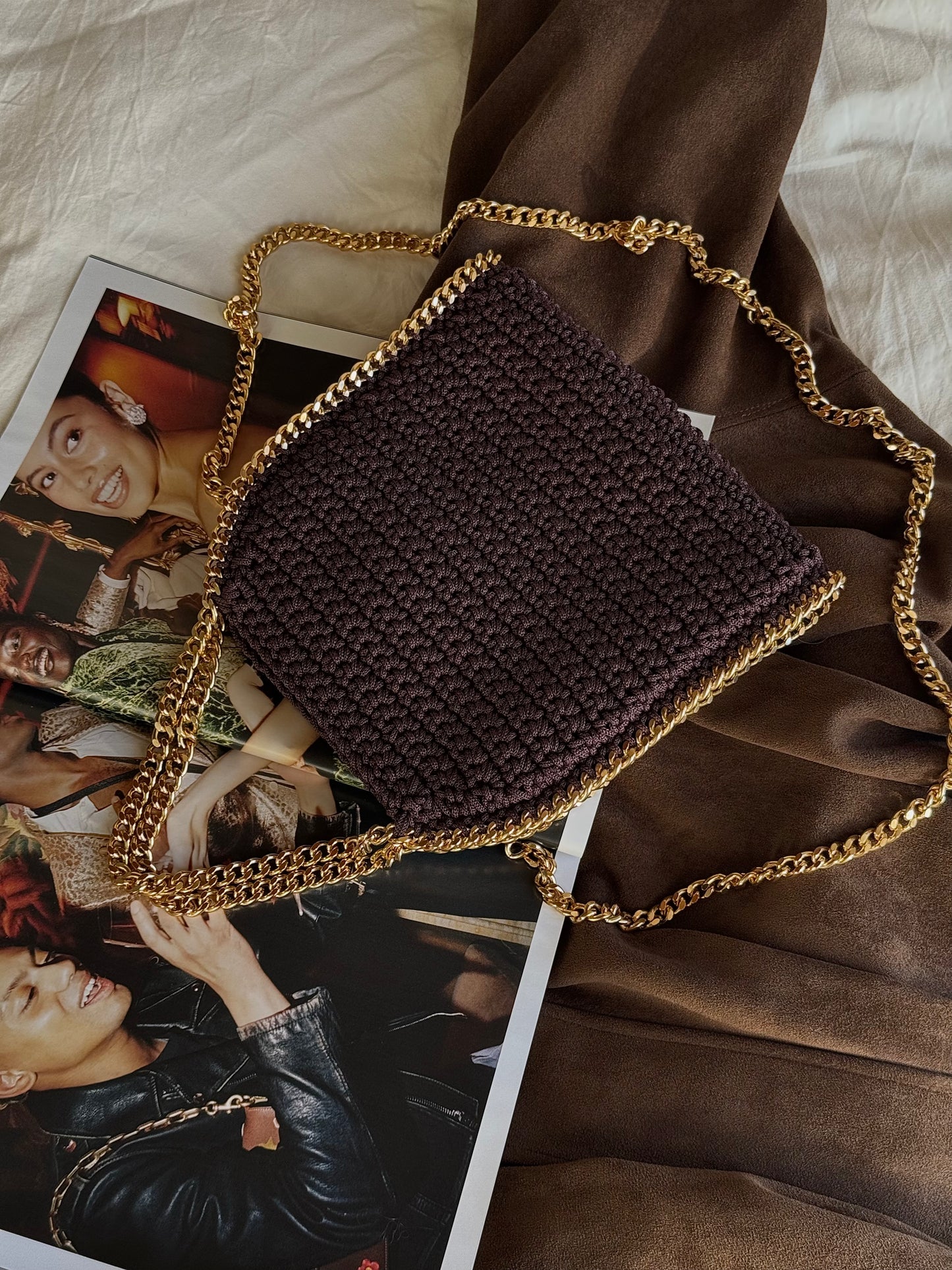 STAR bag mini// cioccolato