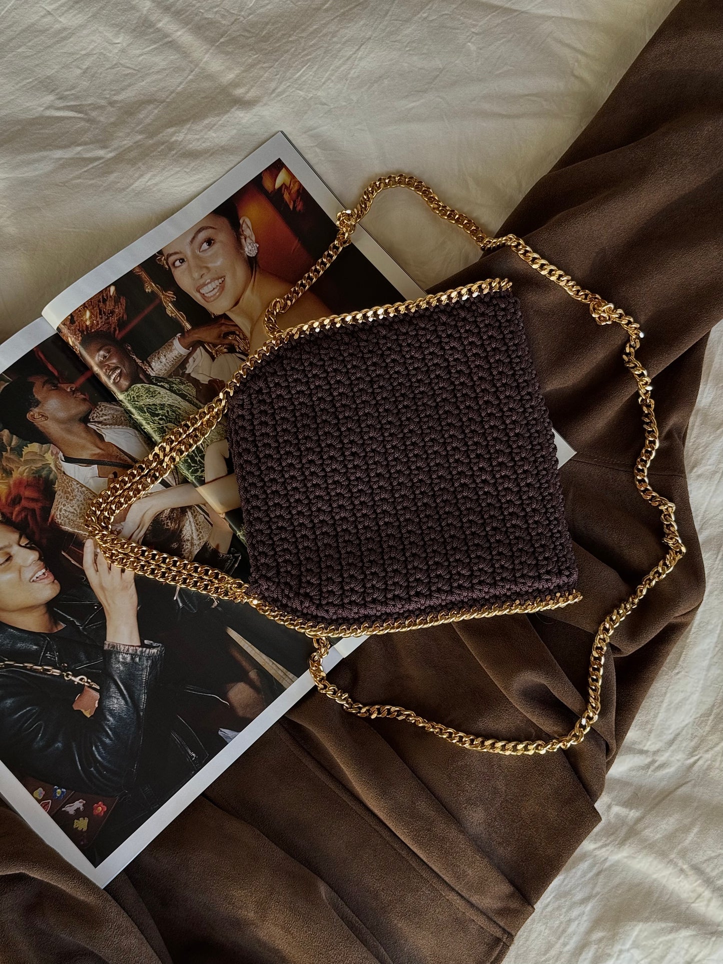 STAR bag mini// cioccolato