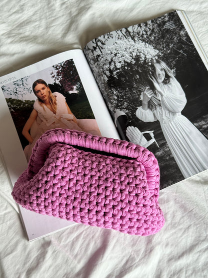 CLOUD bag standard// rosa glicine con manico