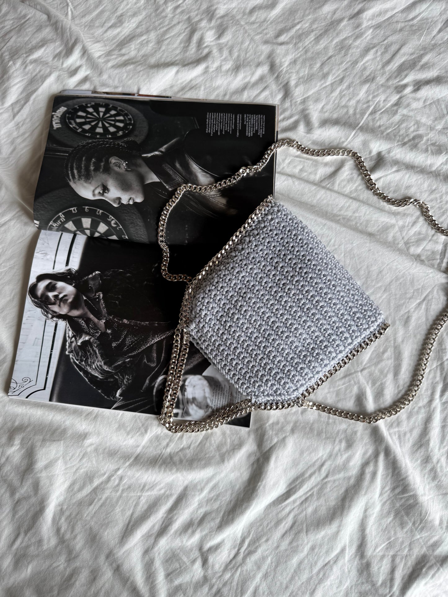 STAR bag mini// ghiaccio lurex