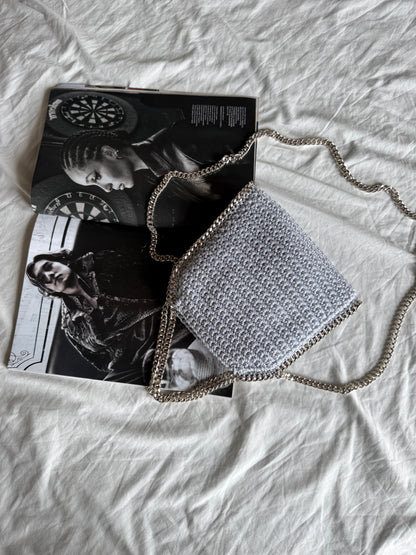 STAR bag mini// ghiaccio lurex