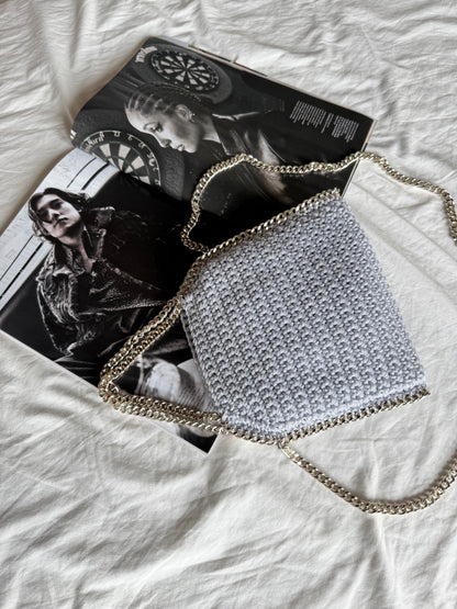 STAR bag mini// ghiaccio lurex