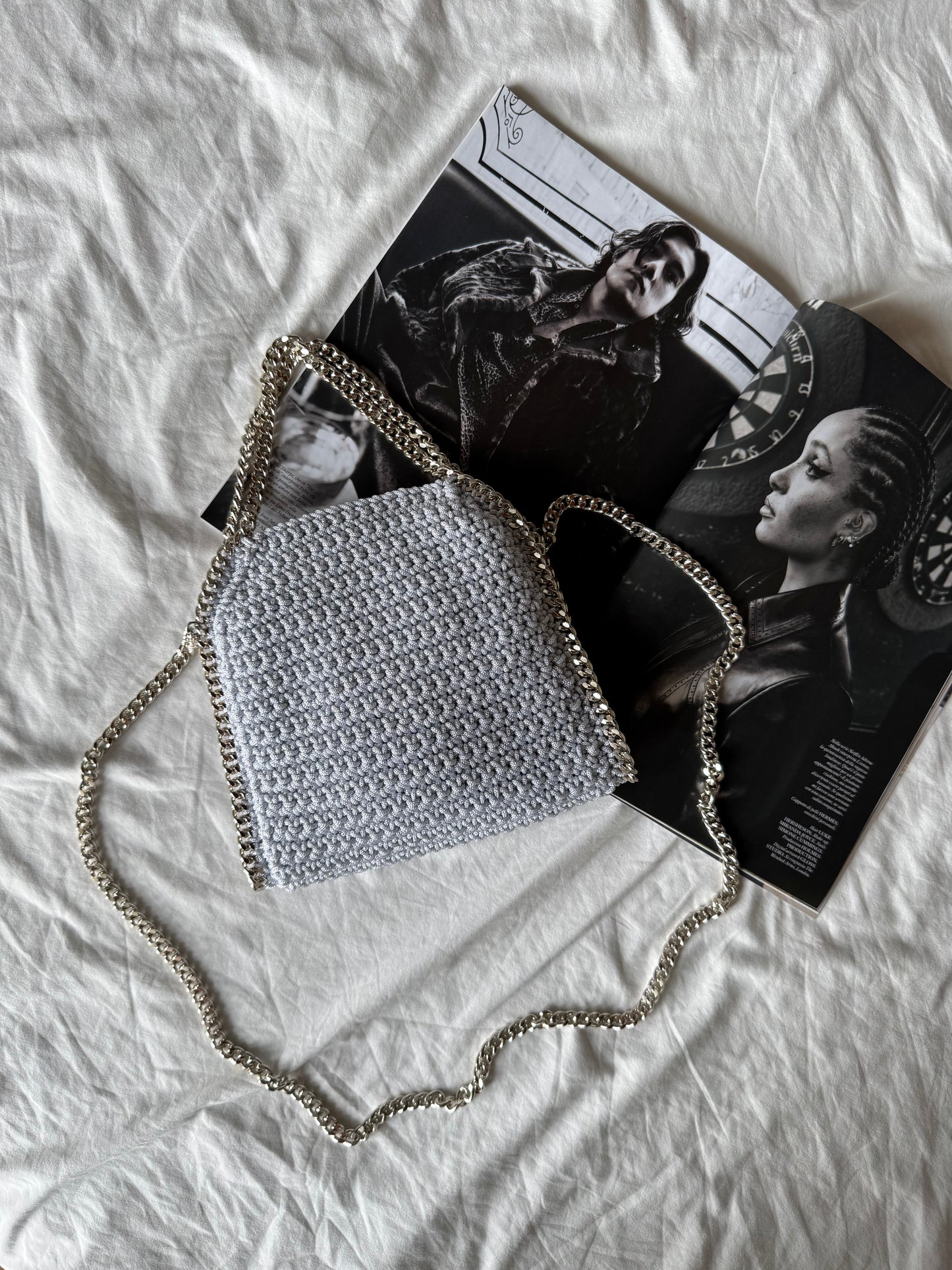 STAR bag mini// ghiaccio lurex