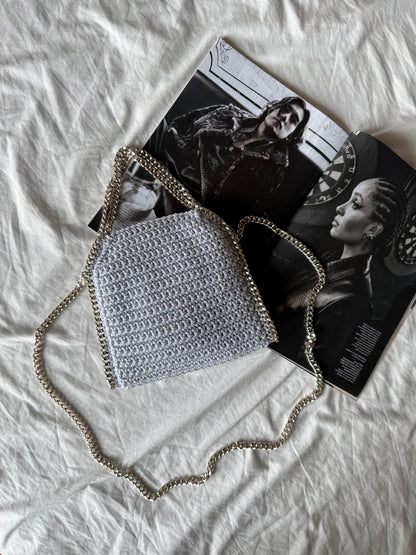 STAR bag mini// ghiaccio lurex