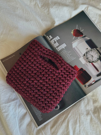 MINOU bag standard// bordeaux lurex