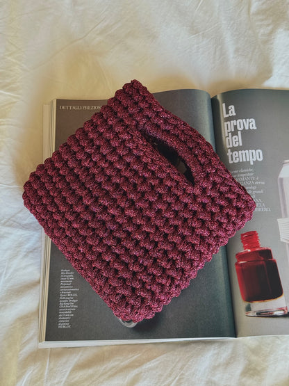 MINOU bag standard// bordeaux lurex