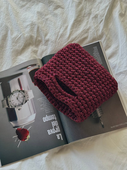 MINOU bag standard// bordeaux lurex