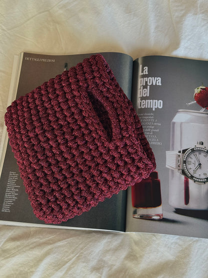 MINOU bag standard// bordeaux lurex