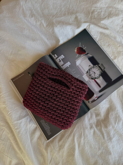 MINOU bag standard// bordeaux lurex