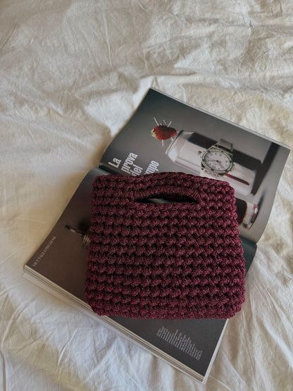 MINOU bag standard// bordeaux lurex