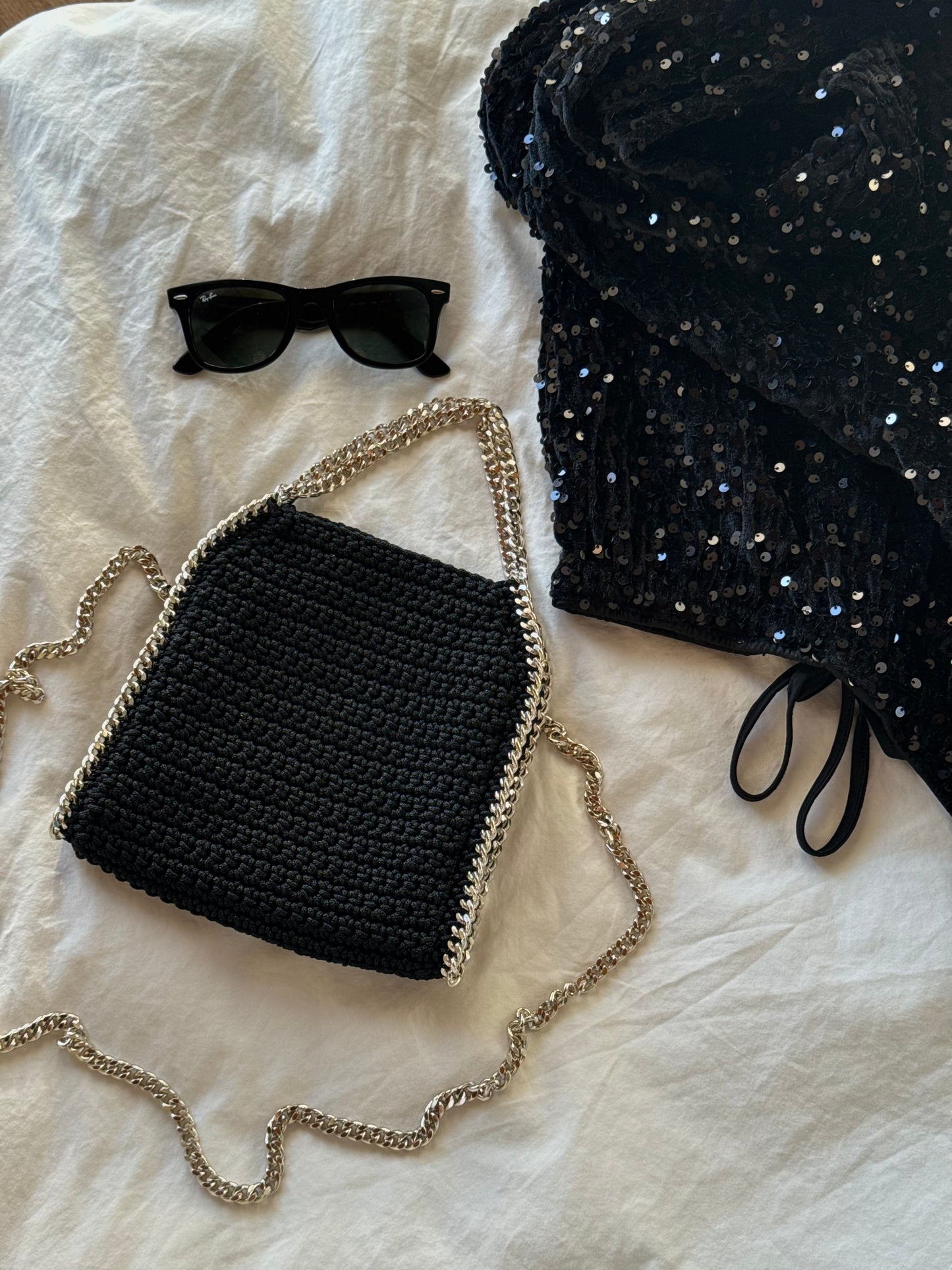 STAR bag mini// nera lurex